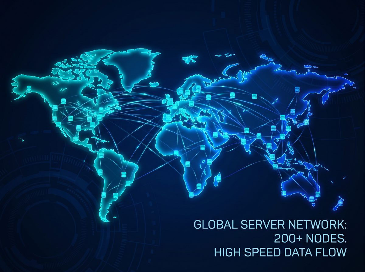 加速器中翻全球服务器节点分布图